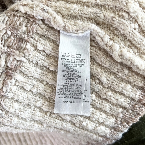 JOIE Long knit Cardigan Sweater Women's Size Small Duster Open Front Cream Brown - Picture 4 of 9